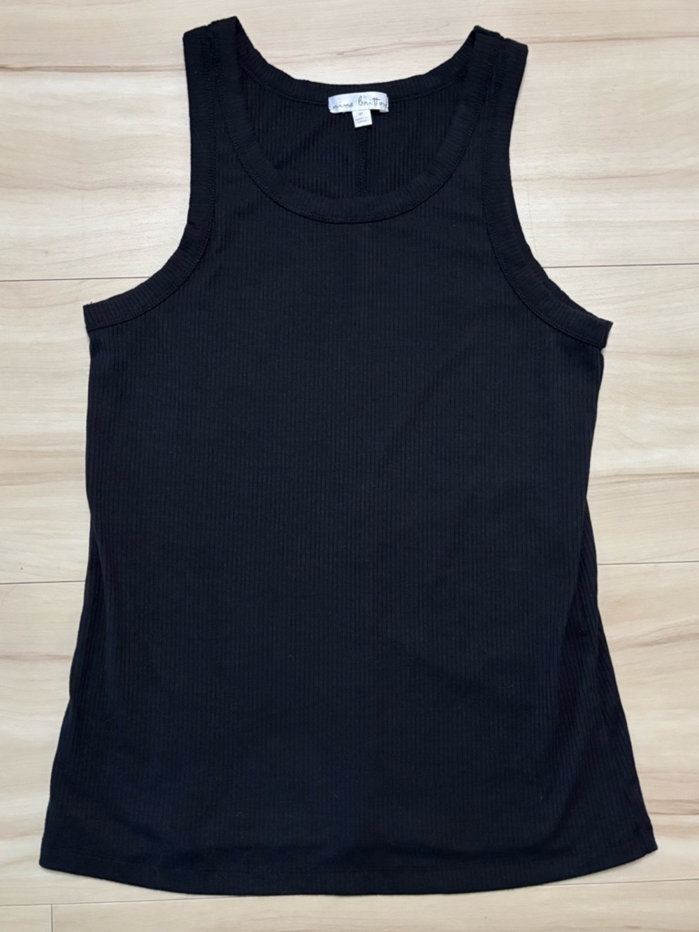 Nine Britton Scoop Neck Black Ribbed Tank - Women’s Medium